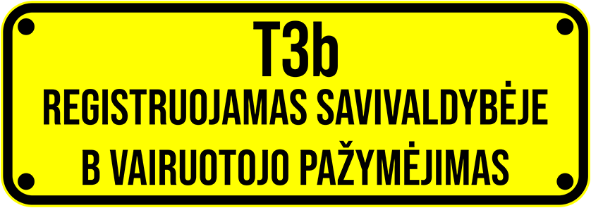 T3b Registracija su B Kategorija